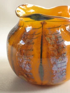 Tom Michael - Odyssey Art Glass Studios U.S.A. orange-gelb Freiform Vase - Bild 1 von 24