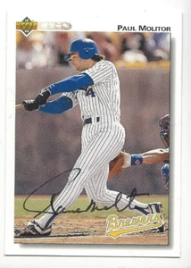Paul Molitor signierte 1992 Upper Deck Baseballkarte #423! On Card Auto, KOSTENLOSER VERSAND - Bild 1 von 2