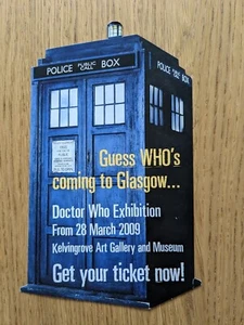 Doctor Who Flyer 2008 Glasgow Kelvingrove Art Gallery & Museum Exhibition  - Foto 1 di 6