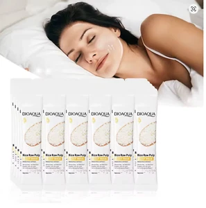 30pcs Rice Raw Pulp Sleeping Collage Facial Masks Whitening Face Mask Anti Wrink - Picture 1 of 93