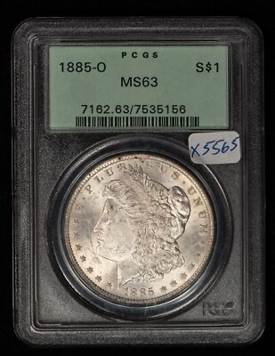 1885-O Morgan Silver Dollar - OGH PCGS MS 63 - SKU-X5565 - Image 1 of 4