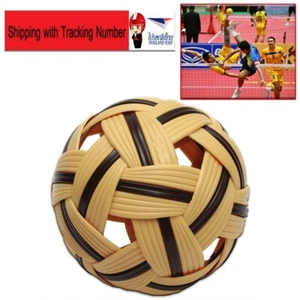 Synthetic Rattan Ball Sepak Takraw Thai Sport Kick Practice Exercise Teqball - Picture 1 of 9