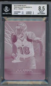 A.J. Green 2012 Panini Black B Printing Plates Magenta (Ser #d 1/1) #9 BGS 8.5 - Picture 1 of 2