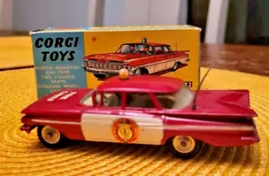 Corgi Vintage Diecast 439 Chevrolet Impala Red Fire Chief mit OVP - Bild 1 von 11