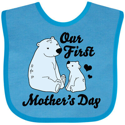 Inktastic Día De Nuestras Primeras Madres Con Osos Polares Bebé Pechera Mamá 1er Oso Adorable • 13.89€