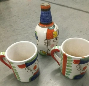 Vintage Collectors DeSimone Italian Original 2 Mugs and a Vessel 64' ! - Picture 1 of 12