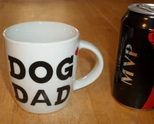 "DOG DAD" & RED HEART, Ceramic Coffee Cup / Mug, Vintage - Picture 1 of 8