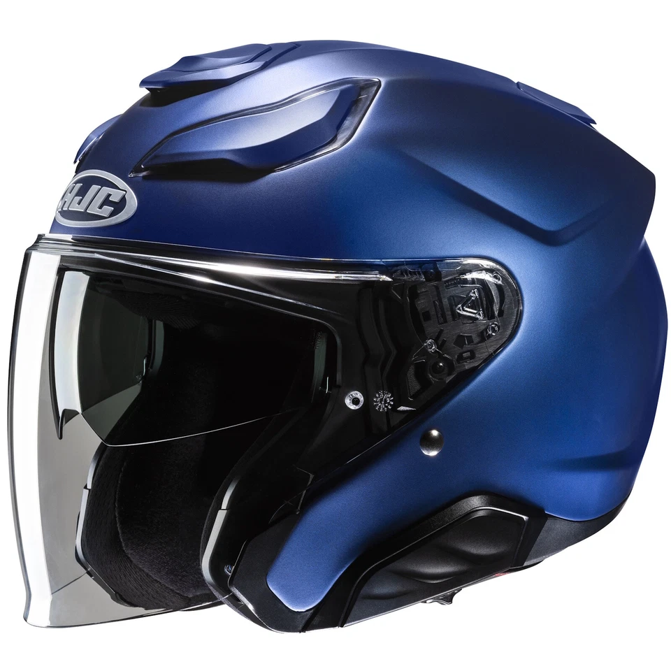 HJC F31 Jethelm Solid Metallic Blau Motorradhelm Rollerhelm Sonnenvisier  - Bild 1 von 1