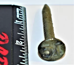 Antique Railroad Nail Round Larger Head Clean 2 1/2" long, 5/8" head, #51 - Picture 1 of 9