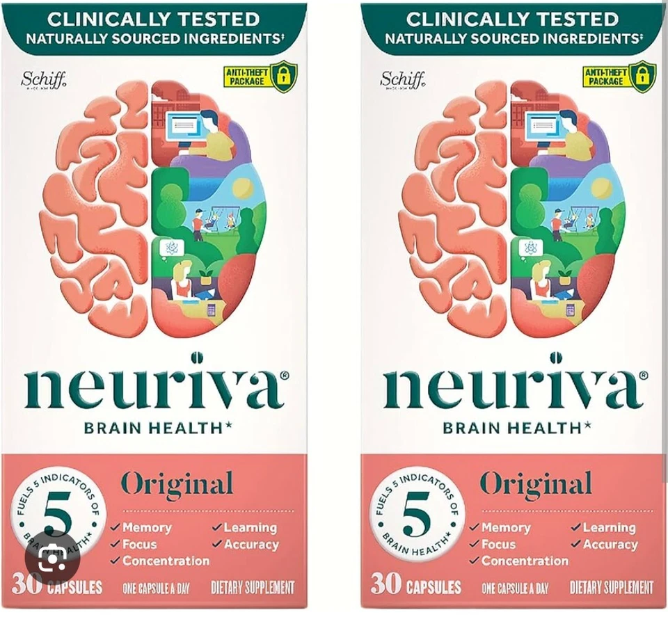 Lote De 2 Neuriva Brain Health Original 30 Cápsulas Memory Focus NUEVO 9/26+ Foto 1 de 1