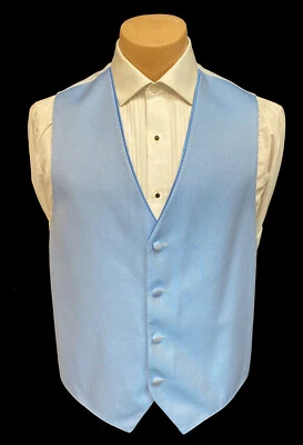 Men's Jean Yves Blue Tuxedo Vest Cruise Formal Wedding Groom Prom Medium M - Image 1 of 4