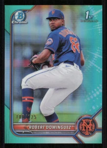 2022 Bowman Chrome Prospects Aqua Refractors #BCP51 Robert Dominguez /125 - Picture 1 of 2