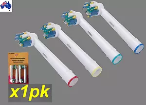 Oral B Compatible Electric Toothbrush Replacement Brush Heads x4 - FLOSS ACTION - Picture 1 of 2