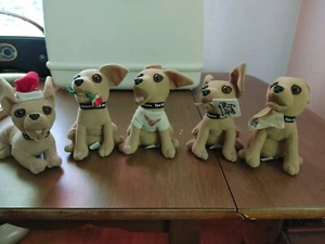 Vintage Taco Bell Chihuahua Plüschtier Figur Yo Quiero Konvolut Lot 5 zwei funktionstüchtig - Bild 1 von 2