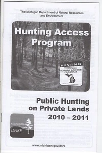 2010 MICHIGAN DNR PUBLIC HUNTING ON PRIVATE LANDS GUIDE -MICHIGAN-DEER-PATCH - Picture 1 of 1