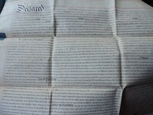 19th Century Original Land Indenture Document England Parchment Vellum - Picture 1 of 8