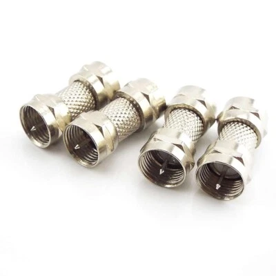 F Type Male Connector to RF TV Aerial Sat Adapter Coaxial Satellite Converter - Image 1 of 4