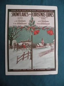 1917 SNOWFLAKES Also CHRISTMAS CHIMES Sheet Music Vandersloot Shannon Starmer - Picture 1 of 4