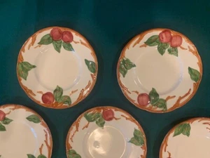 Vtg Franciscan Apple Pattern Hand Painted Bread Plate - 6 3/8" - Price for 1 - Picture 1 of 7