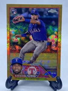 2023 Topps Chrome Logofractor Ezequiel Duran RC Texas Rangers #36 Gold /50 - Picture 1 of 3