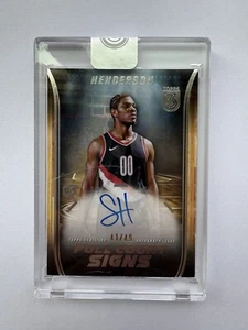 2023-24 Topps 3 Scoot Henderson RC insegne corte complete /49 su scheda auto #FCS-SH - Foto 1 di 5