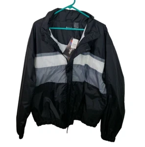 Chaqueta cortavientos MacGregor negra gris ligera con cremallera talla XL nueva con etiquetas - Imagen 1 de 7