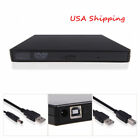 External USB DVD-ROM Drive Player CD-R/RW Burner for Laptop PC Notebook 2M Cable