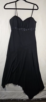 Vestido de graduación Studio Y para mujer talla mediana pulóver acampanado pequeño negro elástico Foto 1 de 4