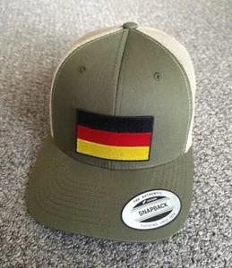 Germany Flag Hat German SnapBack Mesh Cap Custom Handcrafted in Florida - Picture 1 of 10