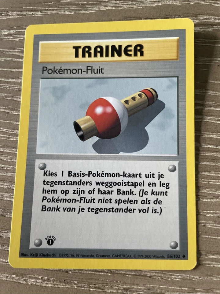Pokémon Flute DUTCH 86/102 Trainer Base Set NM DUTCH Pokémon Free Ship - Image 1 of 1