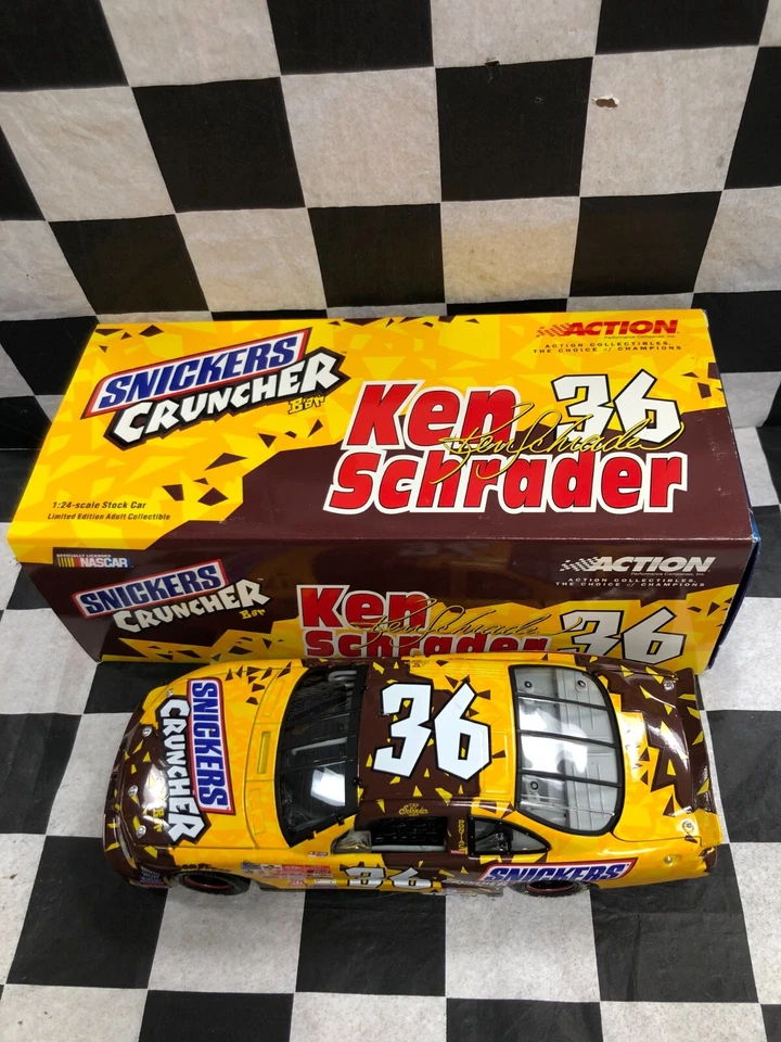 2001 Ken Schrader 36 Snickers Cruncher 1/24 Action Platinum NASCAR Diecast