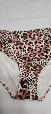 NWT TIME AND TRU Watercolor Cheetah High-Waist Bikini Bottom; 1X (16W-18W) - Image 1 of 4