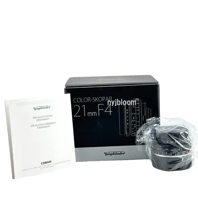 New Voigtlander Color-Skopar 21mm f4 P Lens VM Leica M Mount Bessa R4A R4M - Image 1 of 4