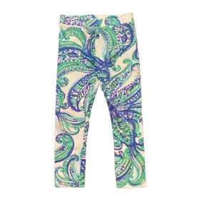 Lilly Pulitzer Girls Pants Green/Pink/Navy Design Size Small 4-5 - Picture 1 of 3