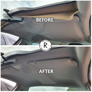 1m #9 Grey/Titanium Holden Commodore VF UTE Headlining Roof Lining Material - Picture 1 of 8