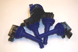 Volvo direct Ignition coil set of 5 HIGH DISCHARGE Blue silicone boot 30713416 - Picture 1 of 1