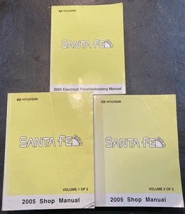2005 Hyundai Santa Fe Service Repair Shop Workshop Manual 3 Vol Set Genuine OEM - Foto 1 di 6