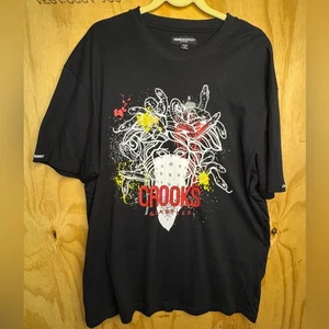 Crooks & Castles Medusa Graphic T-Shirt Mens Extra Large Black Tee - Picture 1 of 6