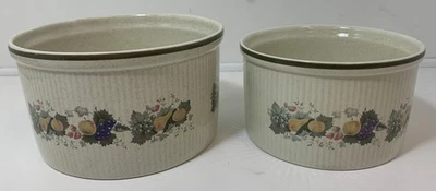 Royal Doulton Souffle Dishes Harvest Garland 14cm 16cm 1976 — 第 1/4 张图片