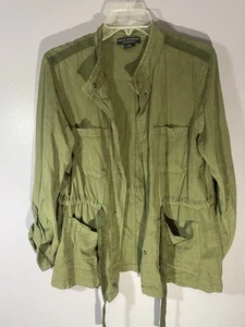 Sanctuary Green Safari Jacket Long Sleeve Utility Light Weight Military Size M - Bild 1 von 6