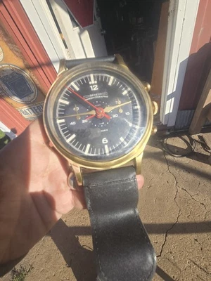 Advertising BIG Geneva Chronographe Timeworks Watch Form Desk Clock RARE - Image 1 of 4