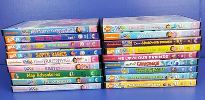 Lot of 18 DVDs Dora the Explorer Go Diego Go  Nick Jr Nickelodeon Kids  Holiday+ - Image 1 of 4