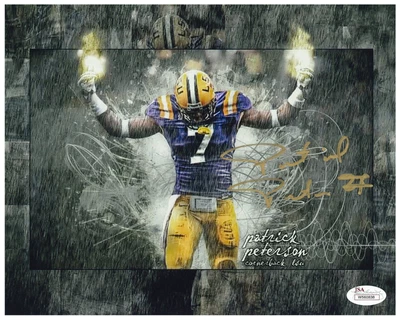 Patrick Peterson Signed LSU Tigers 8x10 Photo (JSA COA) - Image 1 of 2