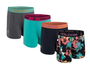 Volcom True To This Multi-Color 4 Pk Boxer Briefs Comfort Flex Side Panel Medium - Picture 1 of 9