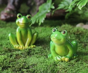 Miniature Fairy Garden 1.75" Happy Frogs - Set of 2 - Buy 3 Save $5 - Picture 1 of 1