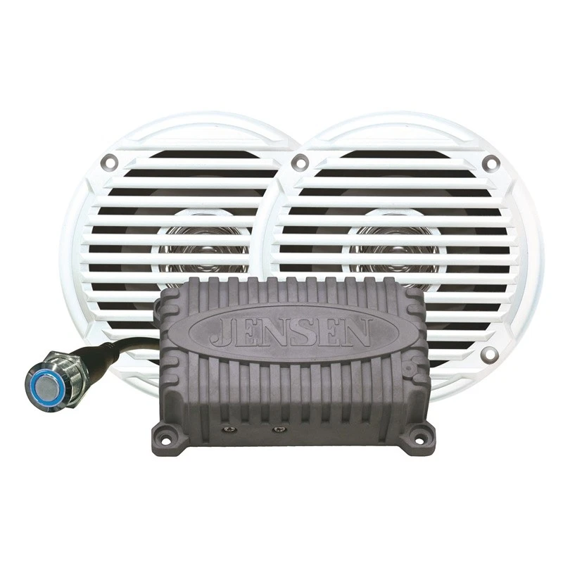Paquete Amplificador Jensen CPM50 Bluetooth 80W y par Altavoz 5" Barco Marino Foto 1 de 4
