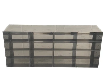 实验室 16 位 4x4 水平冰柜架 带侧手柄 适合 5x5x2 英寸 盒 — 第 1/4 张图片