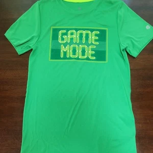 CHAMPION Kids Boys "Game Mode" Green Polyester Graphic T-Shirt Size Large T13 - Picture 1 of 4