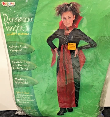 Disfraz Halloween Disfraz Renacimiento Vampiro Vestido Niño 7-10 Talla Grande Foto 1 de 4