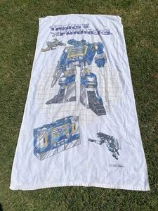 Vintage 1985 Transformers Soundwave Beach Towel Hasbro Retro Rare Cotton 1980’s - Picture 1 of 10